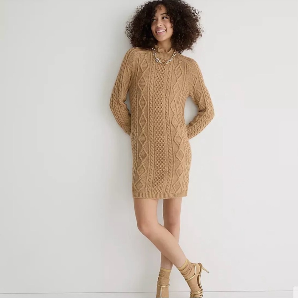 NWT J.Crew Cable-knit mini sweater dress size medium